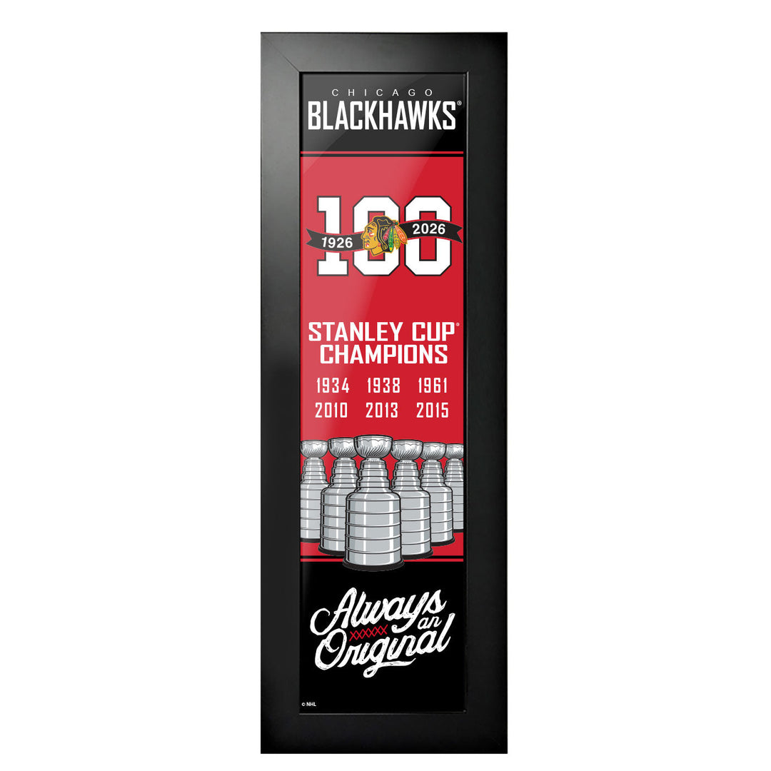 Chicago Blackhawks Centennial Frame Stanley Cup Champions