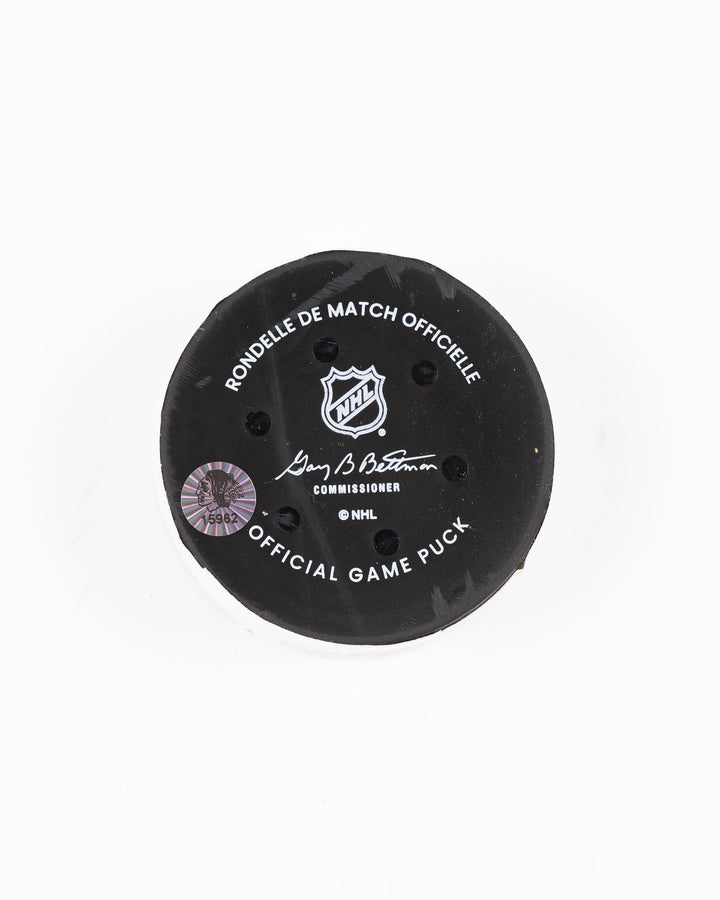 Game-Used Puck 12/7/24 15962