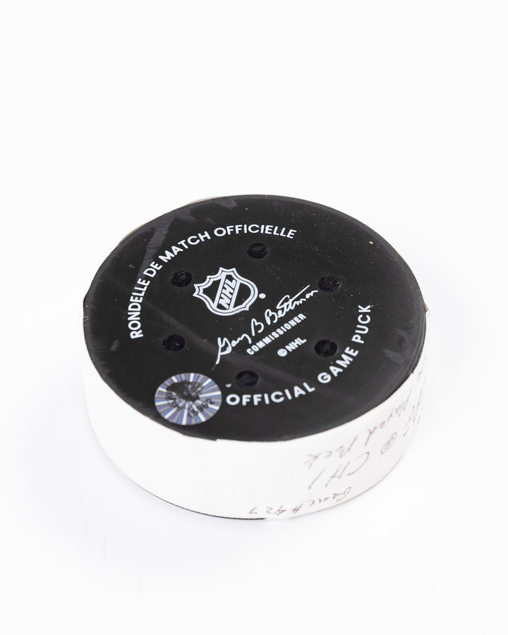 Game-Used Puck 12/7/24 15962