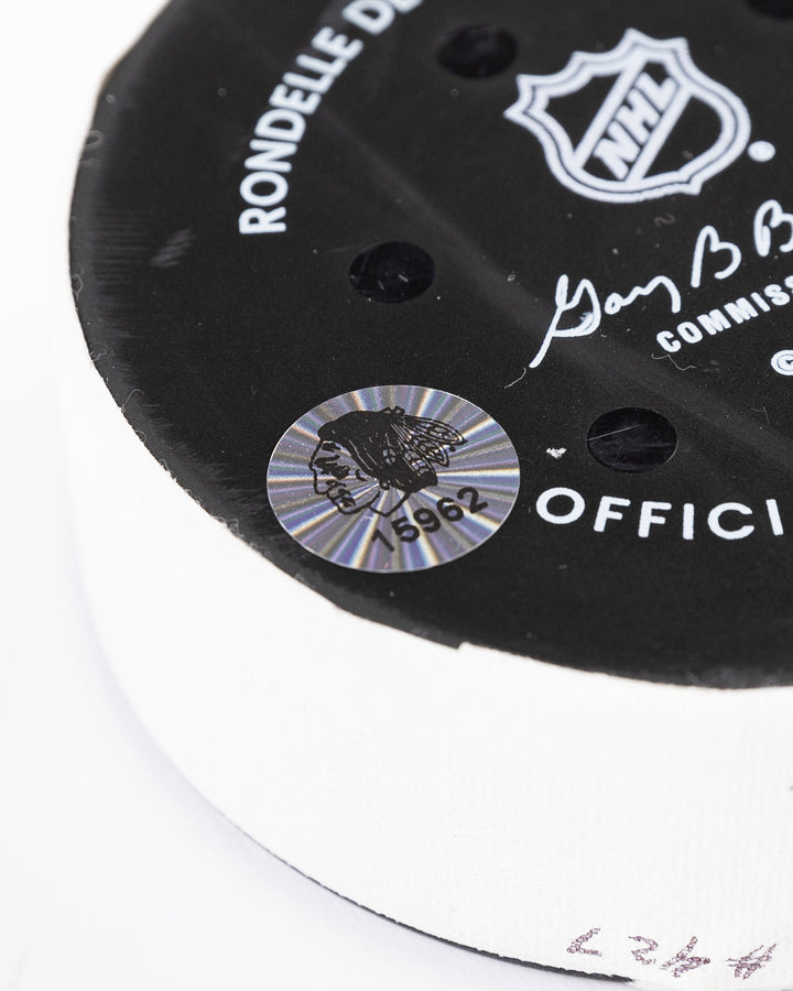 Game-Used Puck 12/7/24 15962