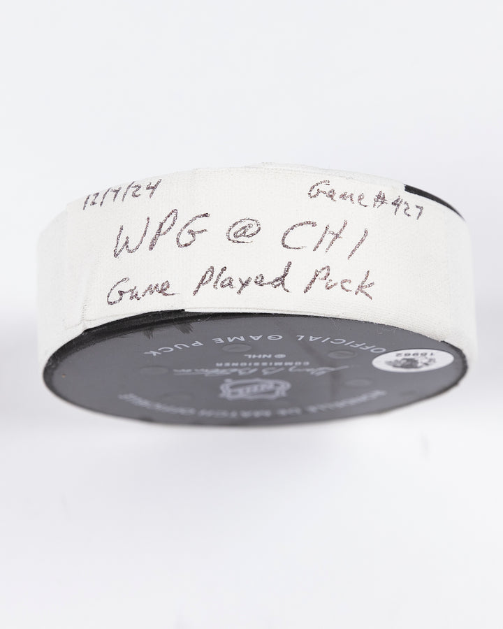 Game-Used Puck 12/7/24 15962