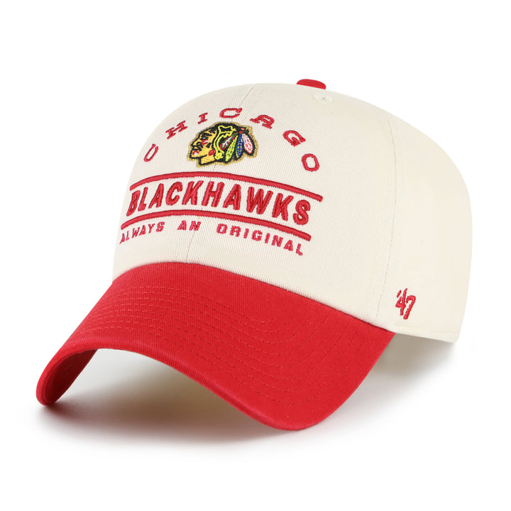'47 Chicago Blackhawks Centennial Two Tone Clean Up Hat Cream/Red