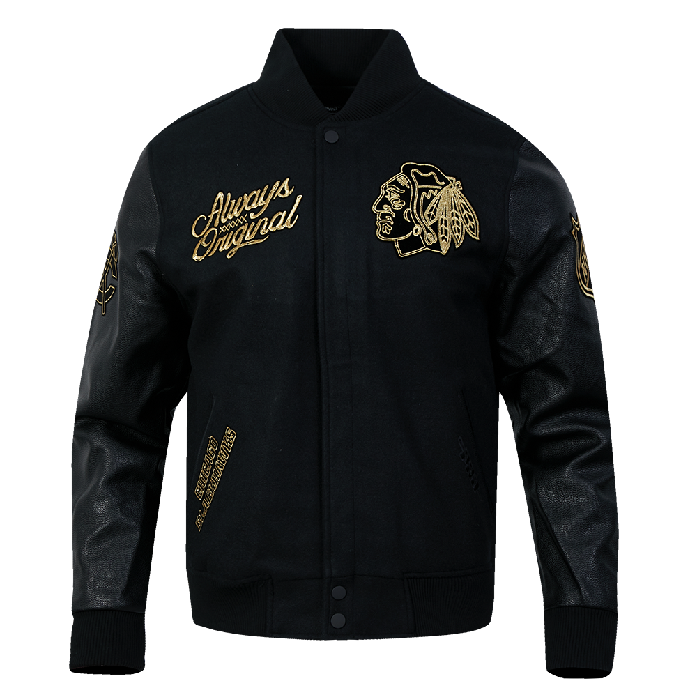 Pro Standard Chicago Blackhawks Centennial Black & Gold Wool