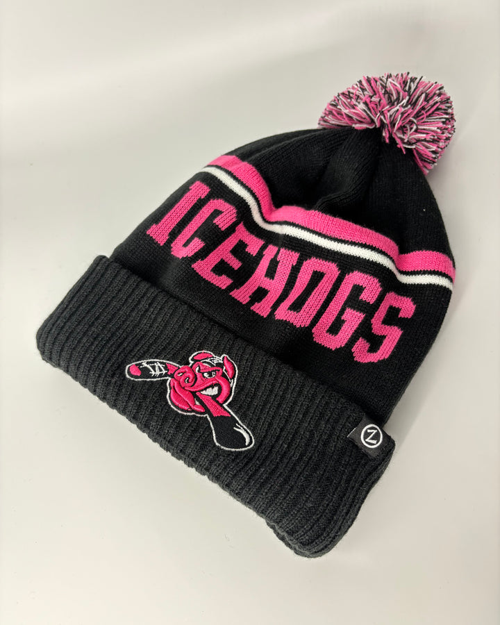 Rockford IceHogs Zephyr Pink Knit Hat