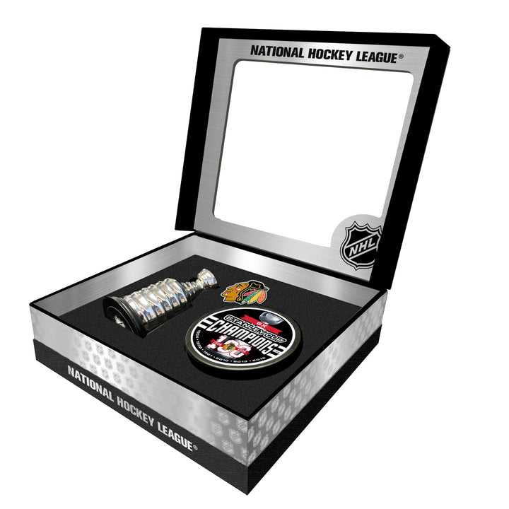 Chicago Blackhawks Centennial Gift Set 2 Pucks