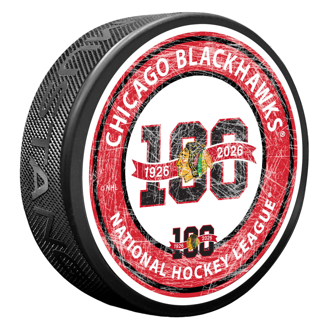 Chicago Blackhawks Centennial Center Ice Puck