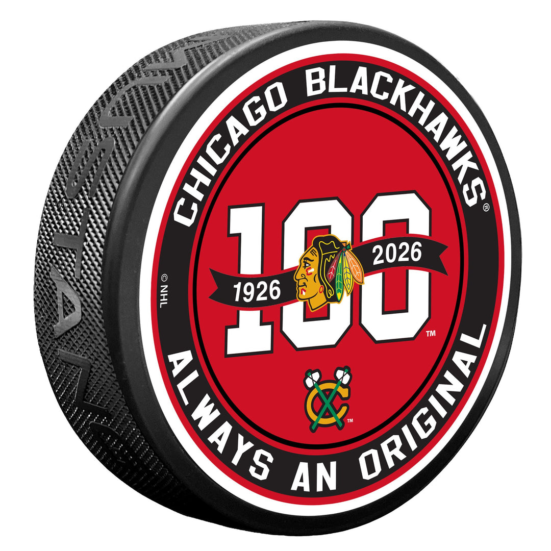 Chicago Blackhawks Centennial Puck Always an Original