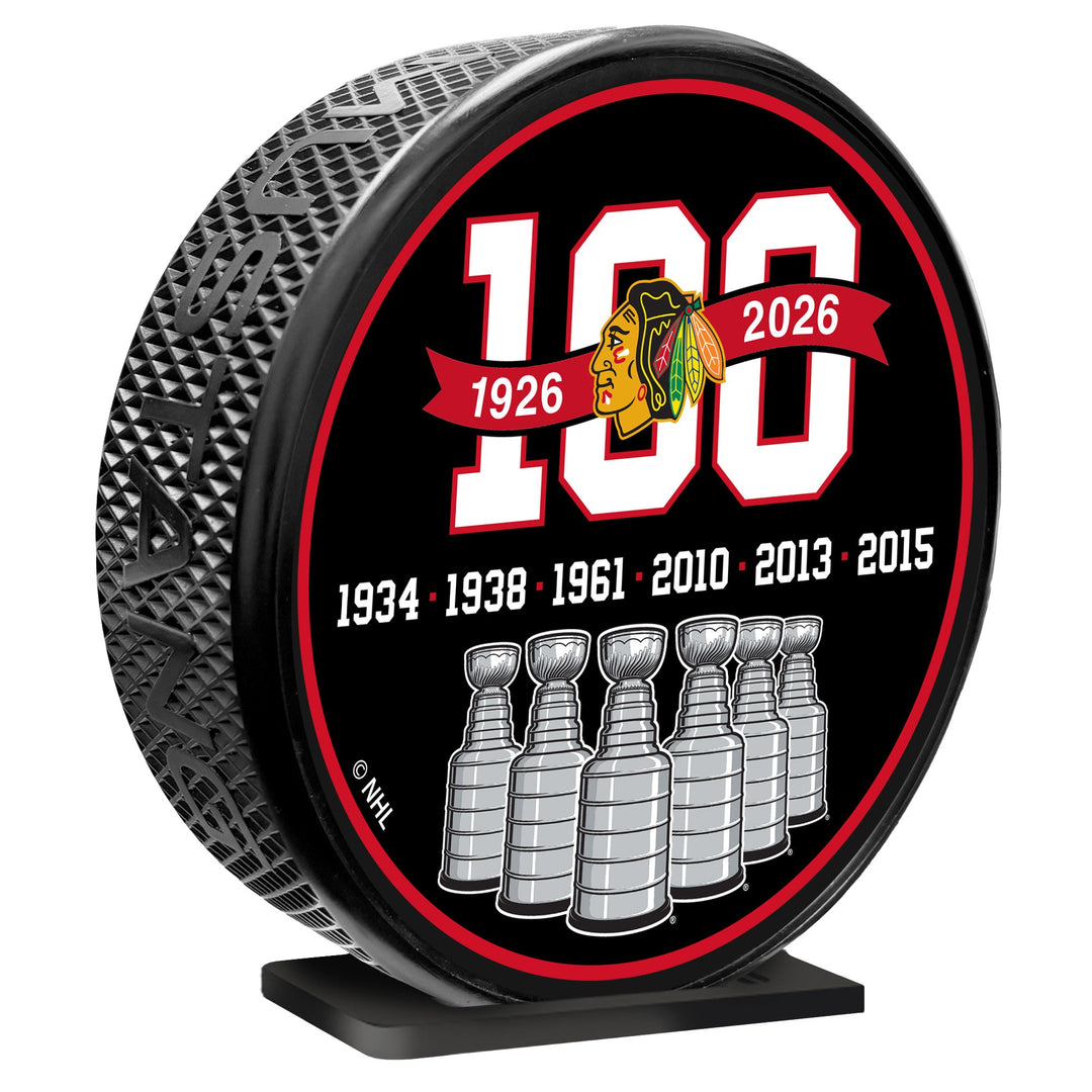 Chicago Blackhawks Centennial MEGA Puck 6 Cups