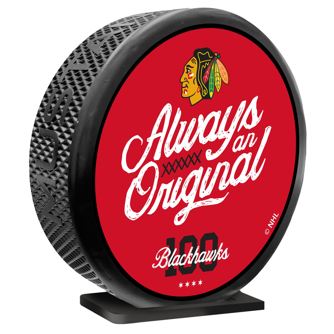 Chicago Blackhawks Centennial MEGA Puck | Always an Original