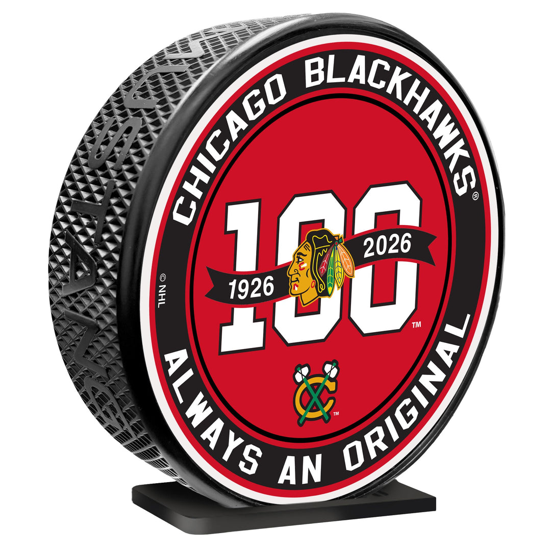 Chicago Blackhawks Centennial MEGA Puck OG 100