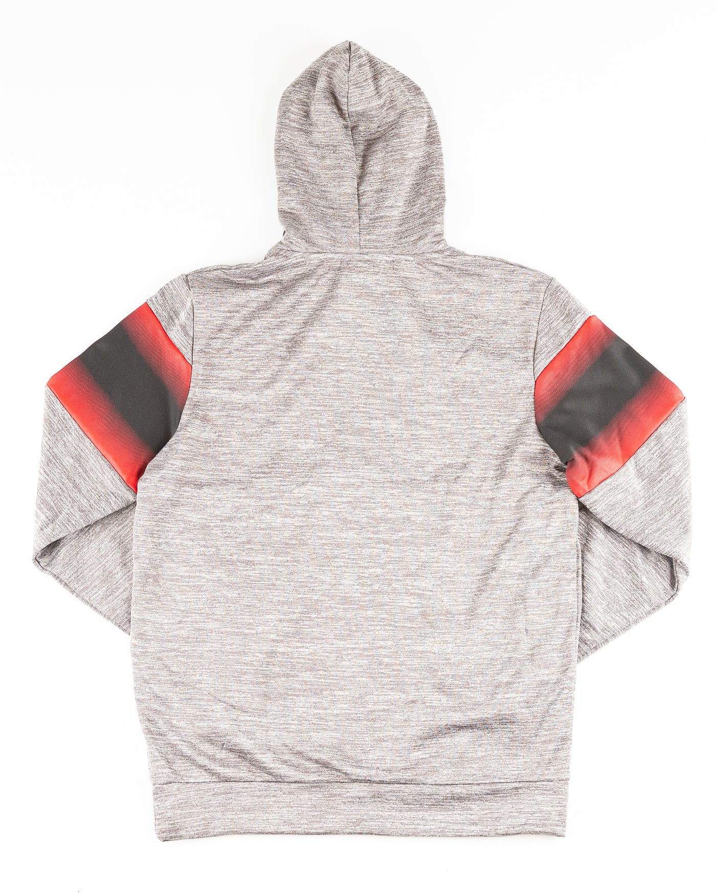 grey Colosseum hoodie with Rockford IceHogs wordmark across chest - back lay flat