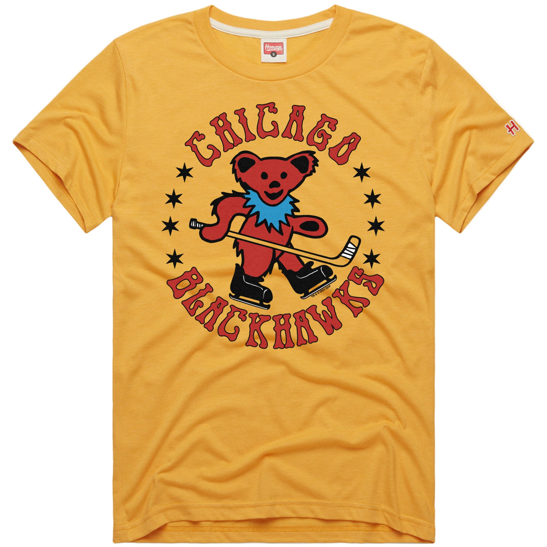 Homage Chicago Blackhawks Grateful Dead Dancing Bear Tee