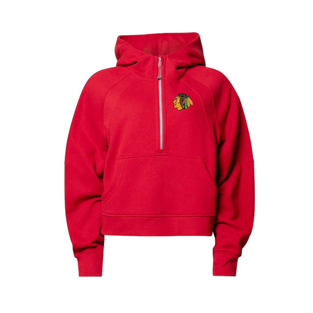 lululemon Chicago Blackhawks Women's Scuba Oversized Half-Zip Hoodie - Red