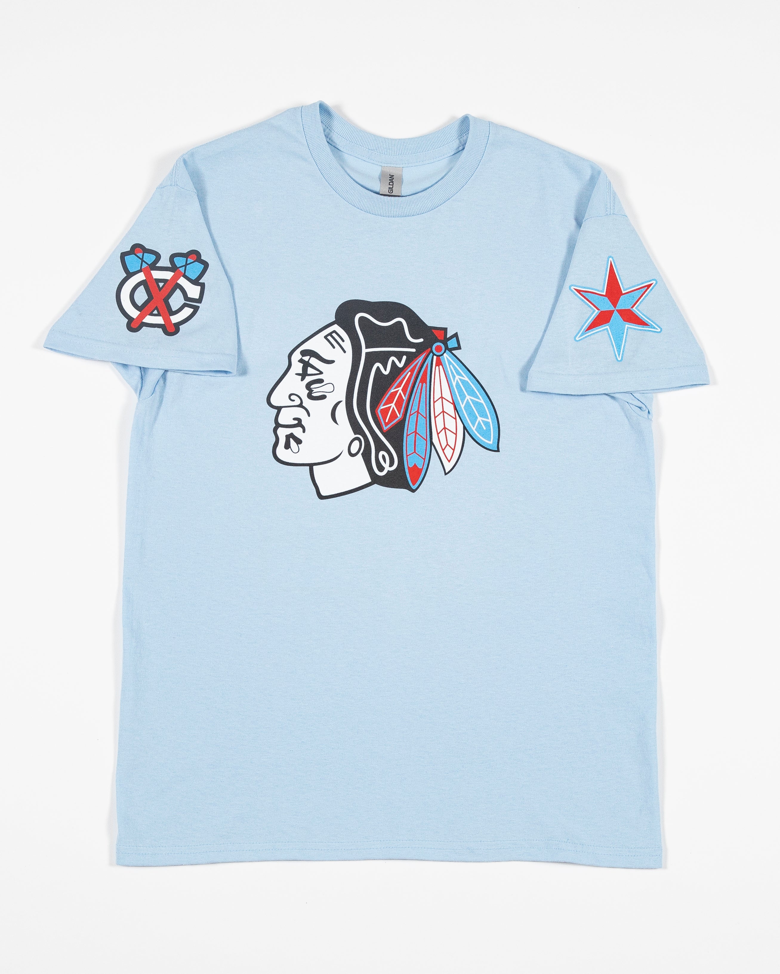 Four Stars Chicago Blackhawks Colorblock Tee