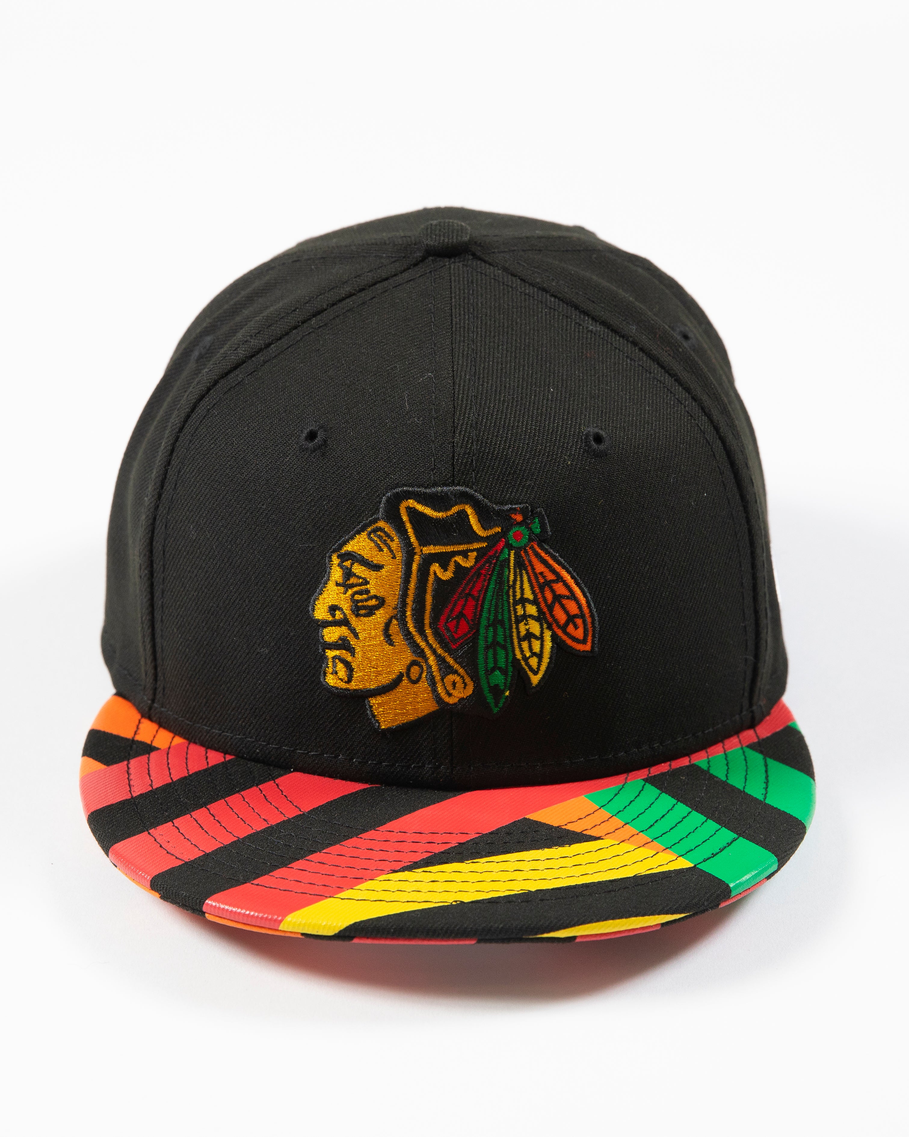 New Era Red & Black Chicago Blackhawks 59FIFTY Fitted Cap 7 1/4