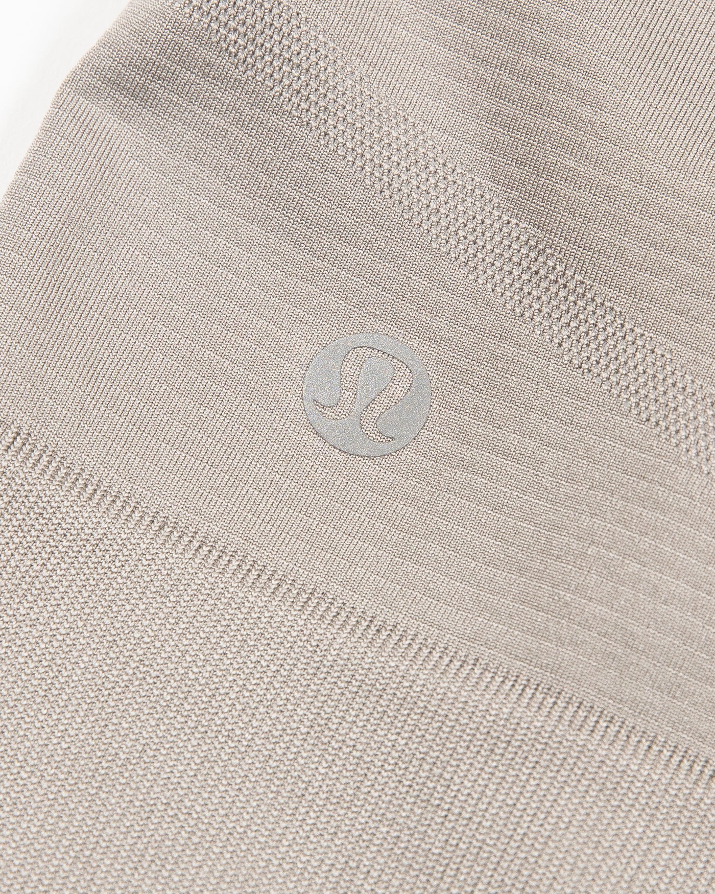 grey lululemon quarter zip with Chicago Blackhawks secondary logo on back - alt detail lay flat