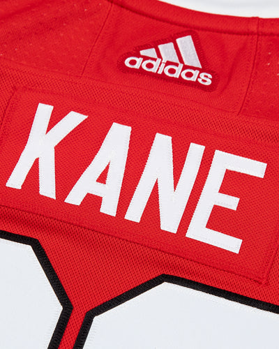 adidas authentic red Kane 88 Chicago Blackhawks home jersey - Kane back lay flat