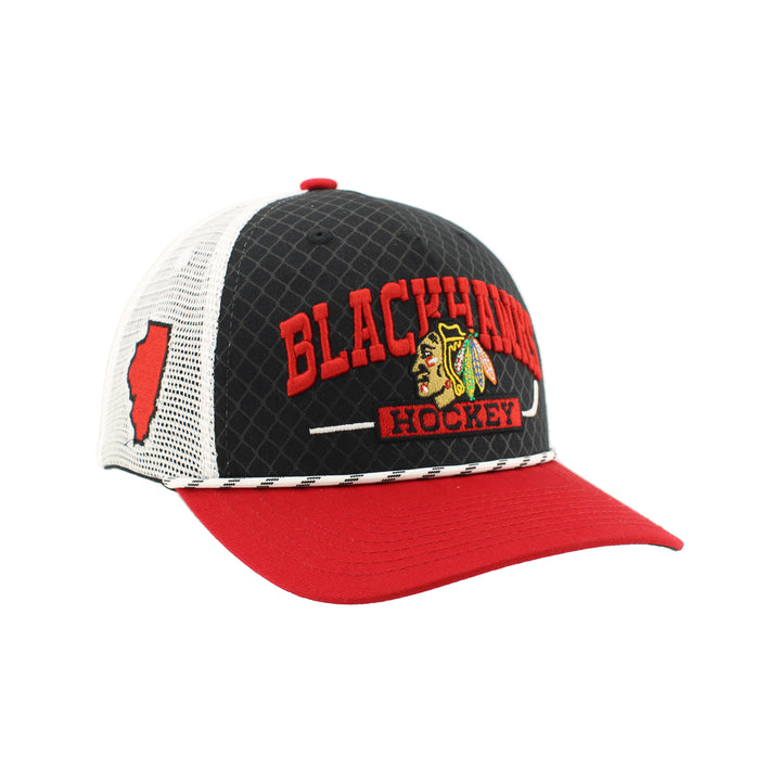 Zephyr Chicago Blackhawks Skate Lace Netting Trucker
