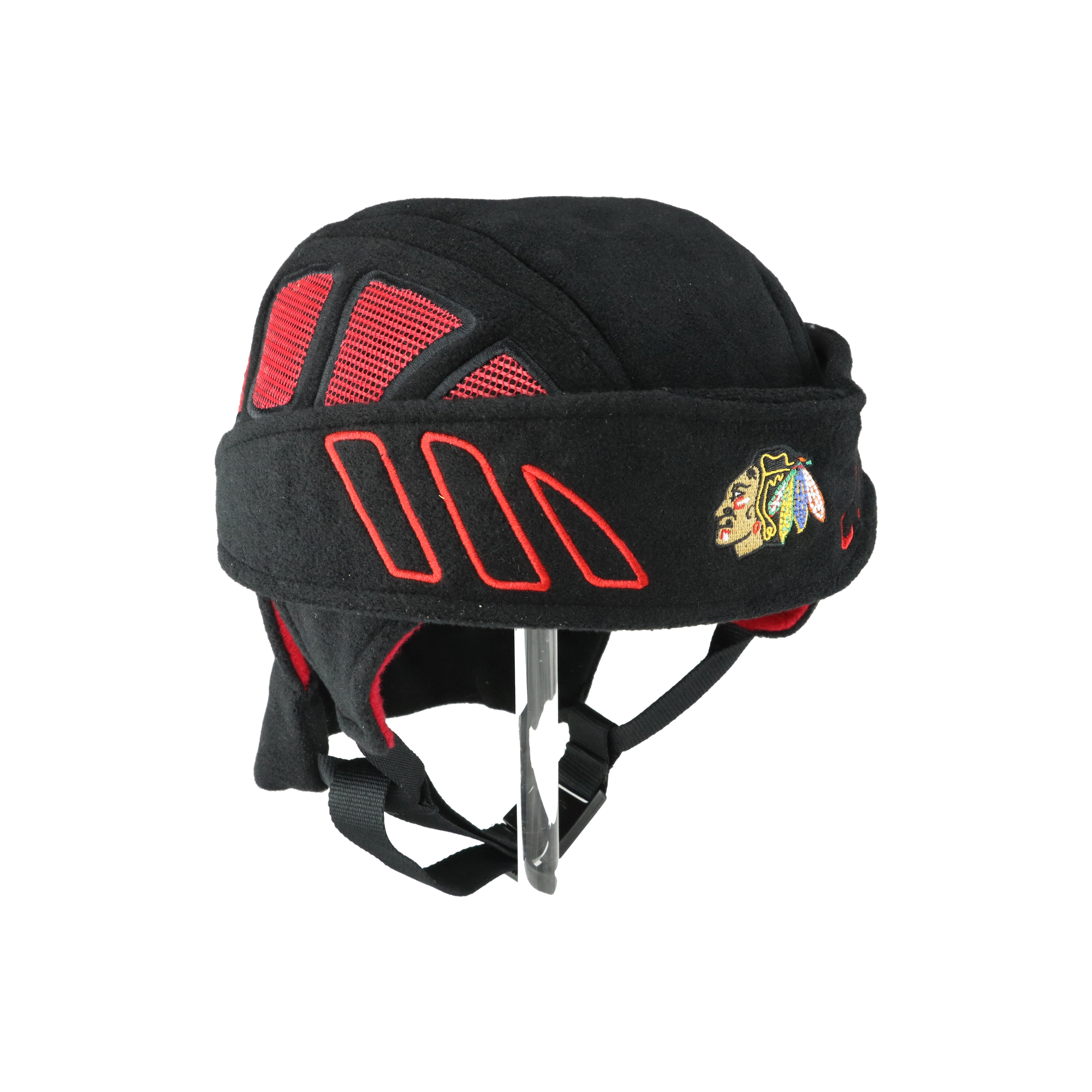 11/1まであいす【MUHLBAUER】 HAND KNIT CAP Zephyr Chicago Blackhawks Rink Element Helmet Knit Hat – CBH Shop