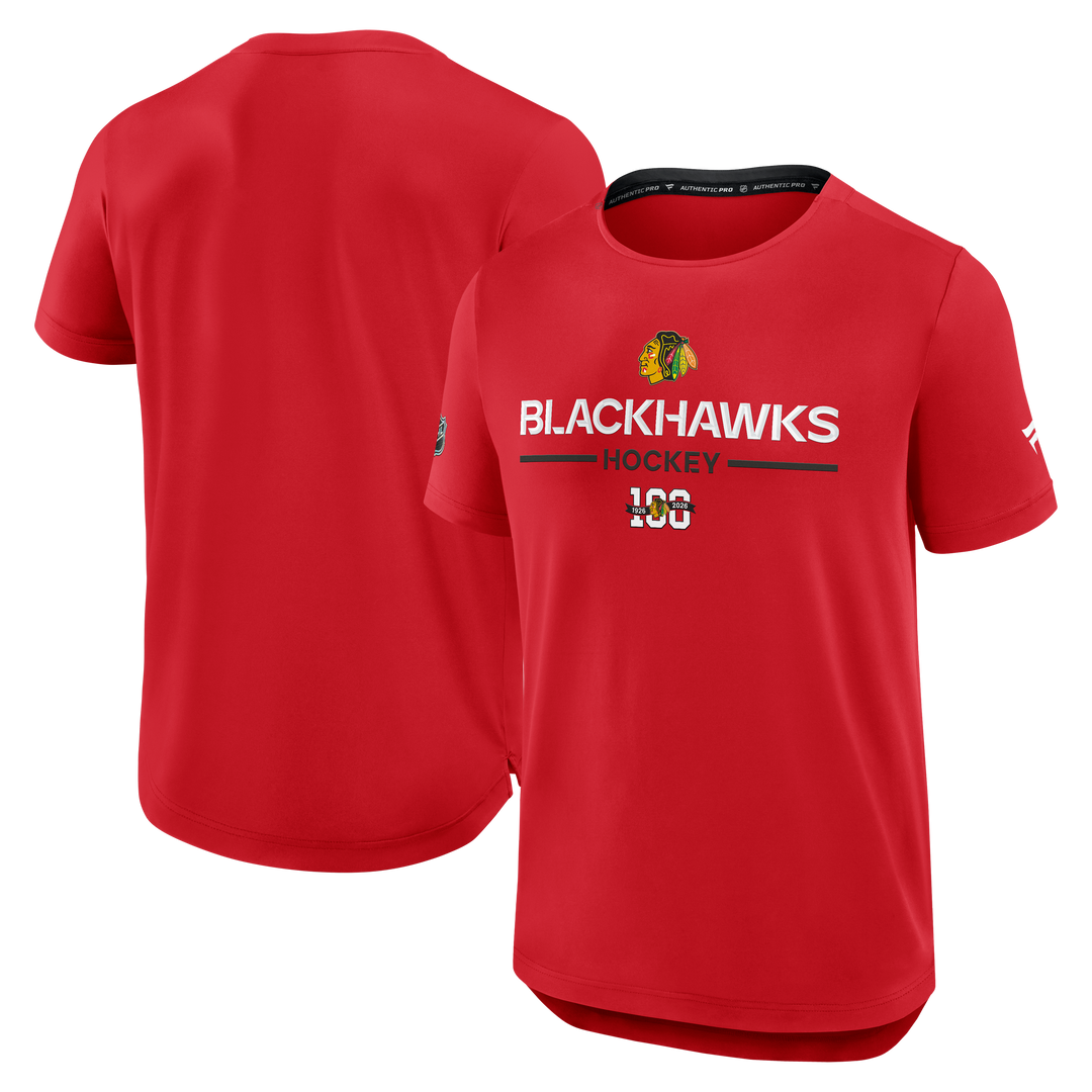 Fanatics Chicago Blackhawks Authentic Pro Centennial Tech Tee