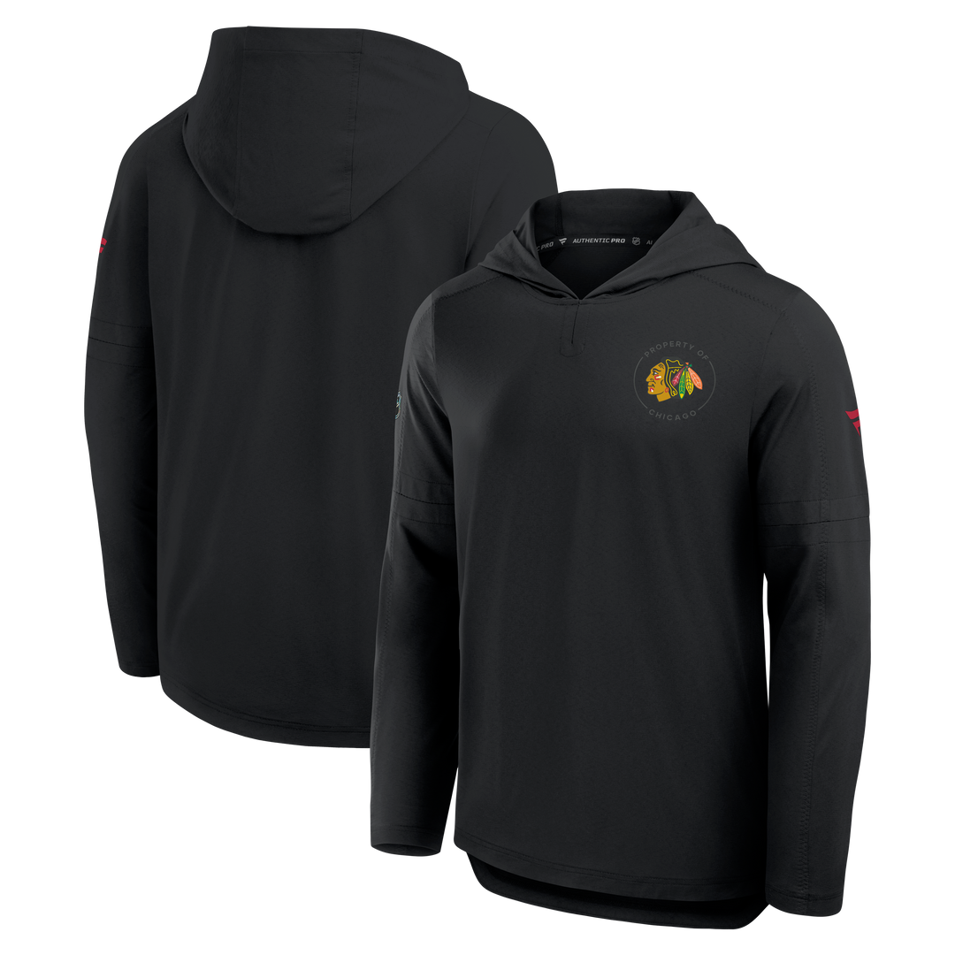 Fanatics Chicago Blackhawks Authentic Pro Train Lightweight Hoodie