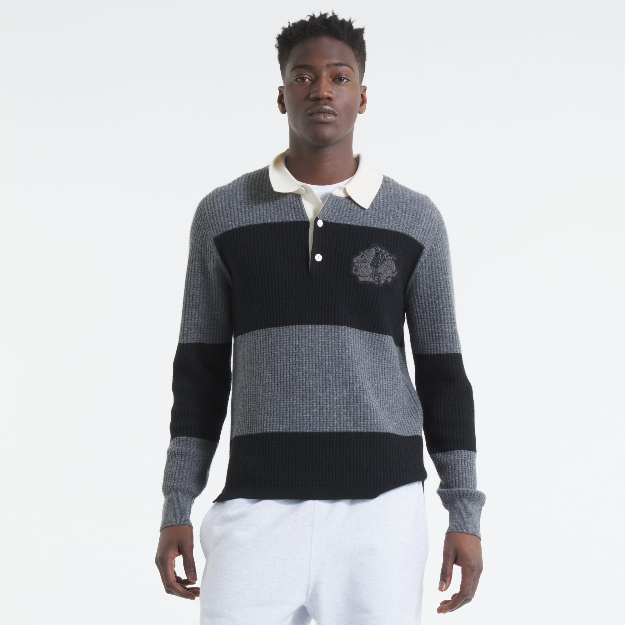 Todd Snyder x Chicago Blackhawks Cashmere Rugby Polo Sweater – CBH