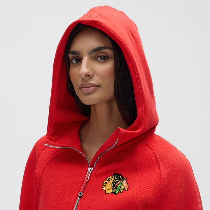 lululemon Chicago Blackhawks Women's Scuba Oversized Half-Zip Hoodie - Red