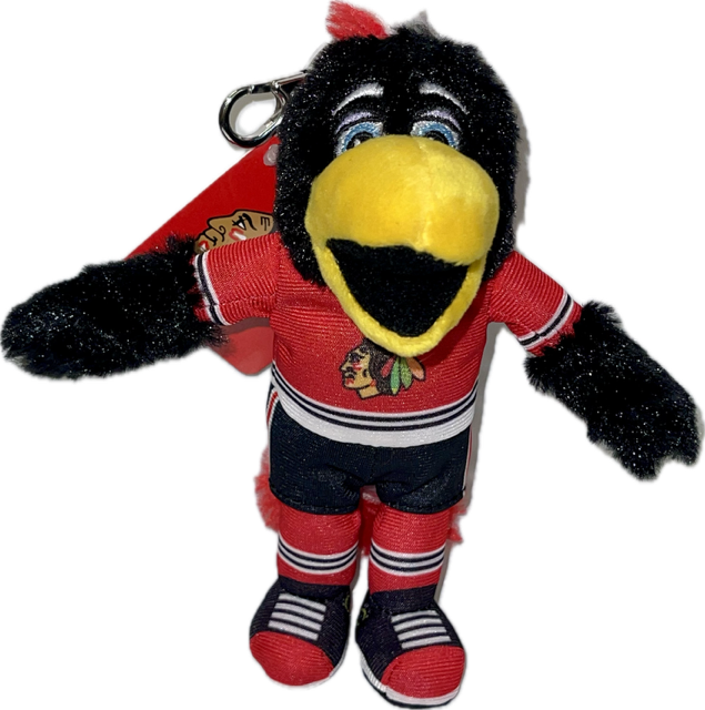 Chicago Blackhawks Tommy Hawk Plush Zipper Pull Charm - Red Jersey