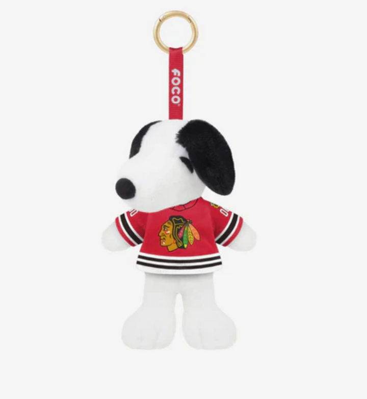 Chicago Blackhawks Plush Snoopy Bag Charm Keychain