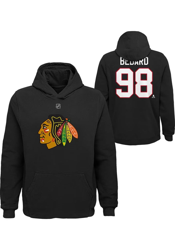 Outerstuff Connor Bedard Chicago Blackhawks Youth Player Hoodie
