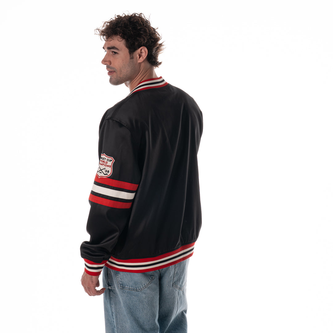 Wild Collective Chicago Blackhawks 1937-38 Champs Satin Bomber