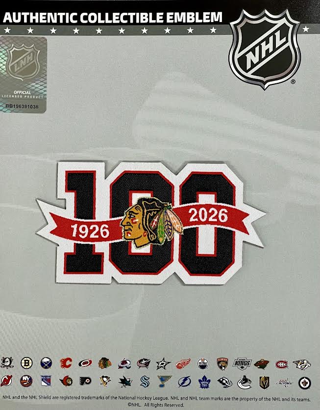HAWKS 100YR ROAD JERSEY PATCH