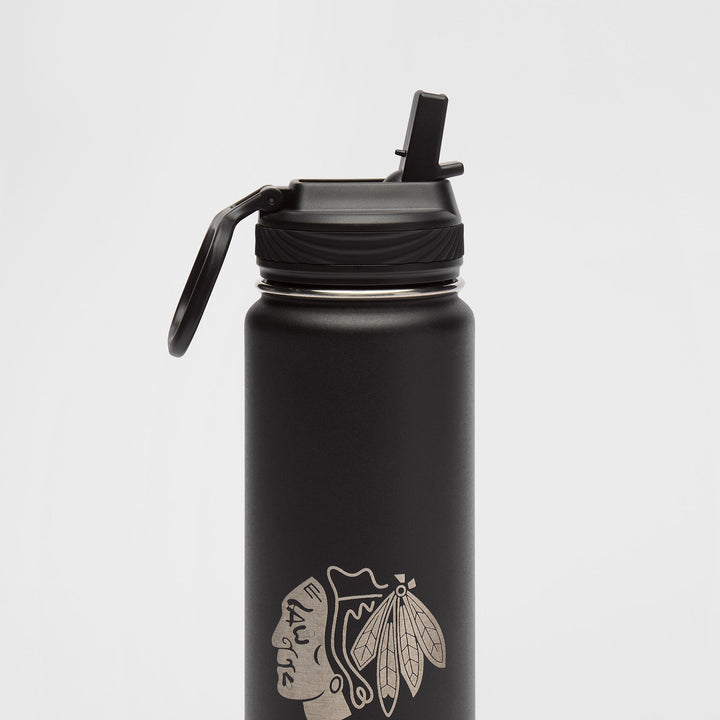 lululemon Chicago Blackhawks Back to Life Sport Bottle 24oz Straw Lid