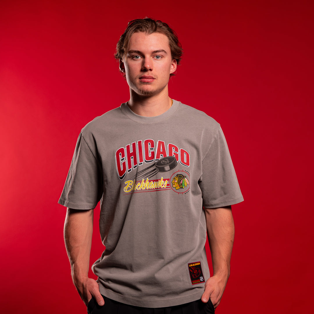 lululemon Chicago Blackhawks Grey Heavyweight Tee