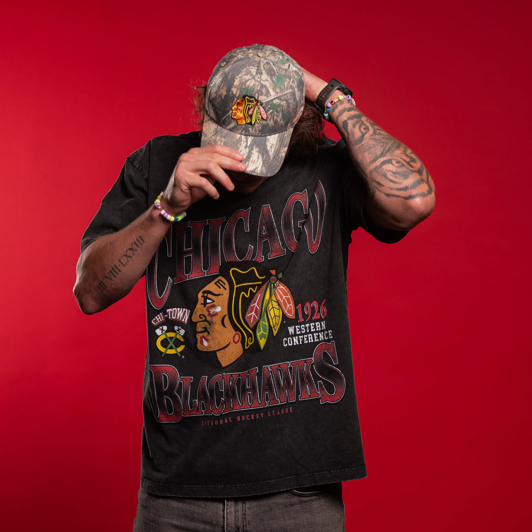 Wild Collective Chicago Blackhawks Oversized Streetwear Tee