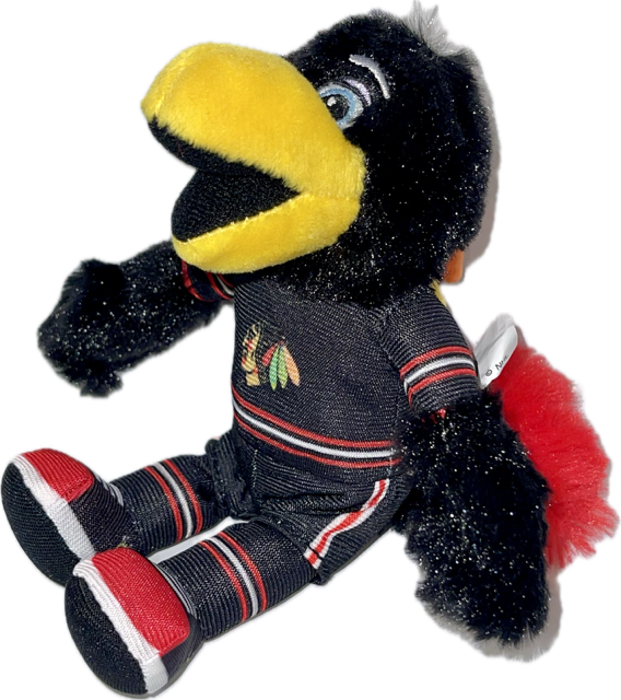 Chicago Blackhawks Tommy Hawk Plush Zipper Pull Charm - Black Jersey
