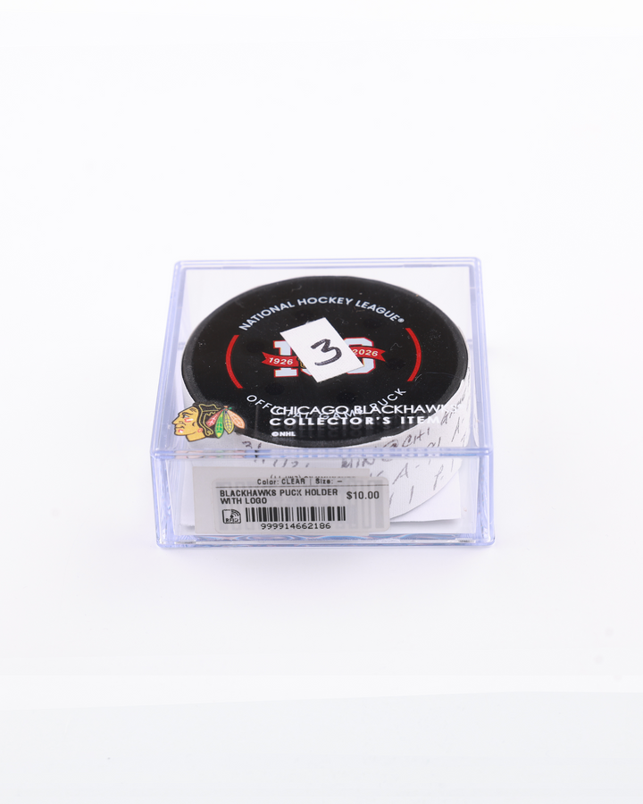 Louis Crevier Game-Used Goal Puck 3/17/2026 25383