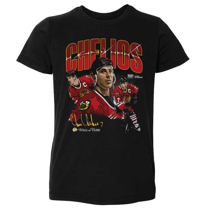 Chris Chelios Chicago Blackhawks Collage Toddler T-Shirt