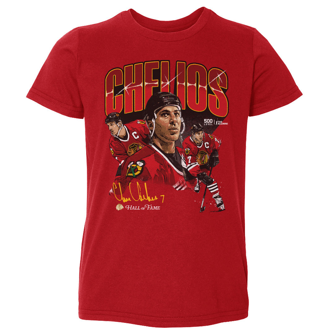 Chris Chelios Chicago Blackhawks Collage Toddler T-Shirt