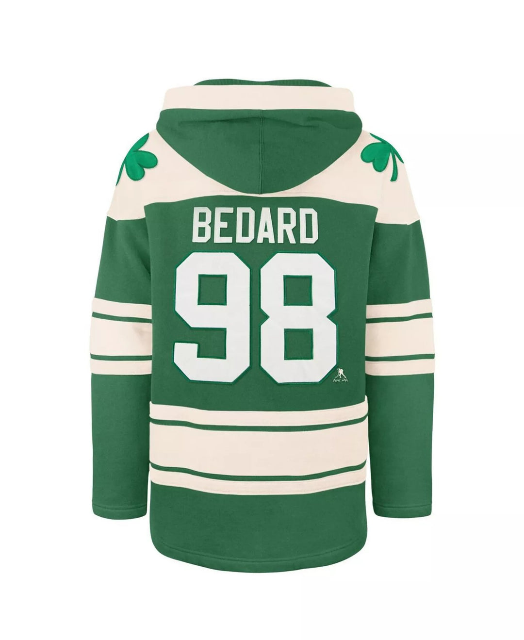 '47 Chicago Blackhawks Bedard St. Patrick's Day Fleece Lace Jersey Hood