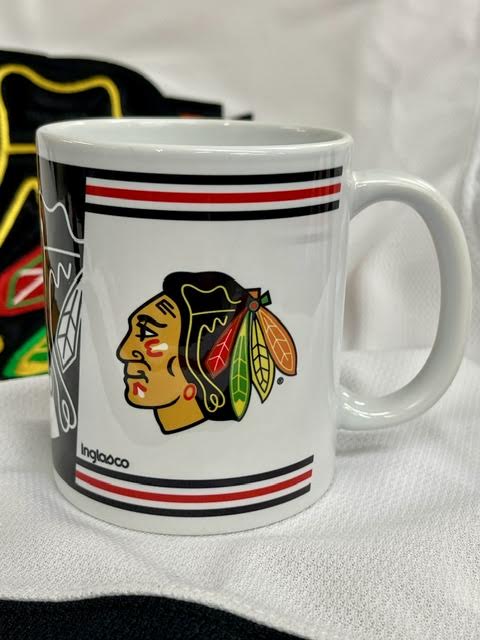 HAWKS SIDELINE STRIPE LOGO MUG