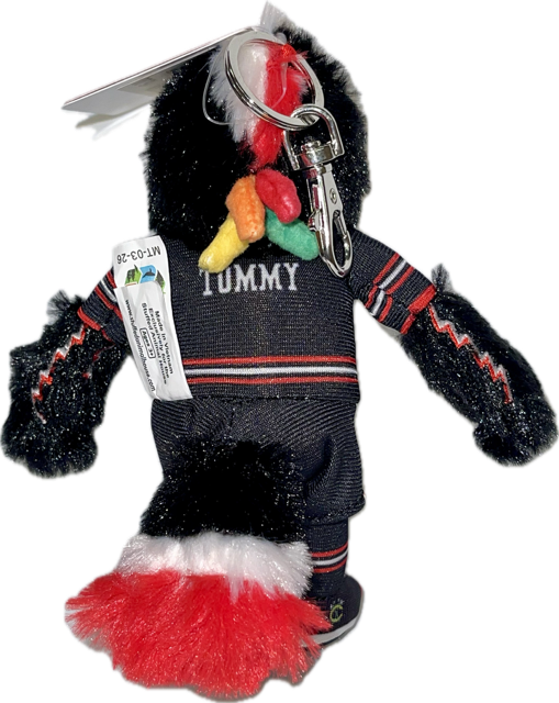 Chicago Blackhawks Tommy Hawk Plush Zipper Pull Charm - Black Jersey