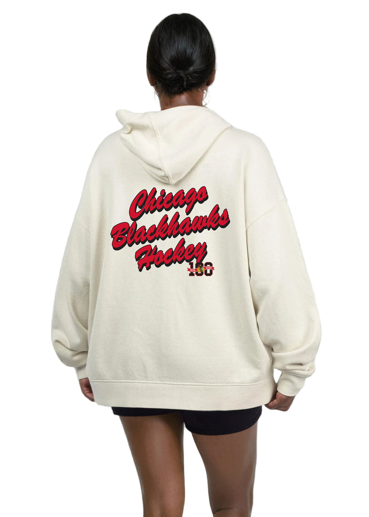 Chicka-D Chicago Blackhawks Women's Centennial French Terry Zip Up