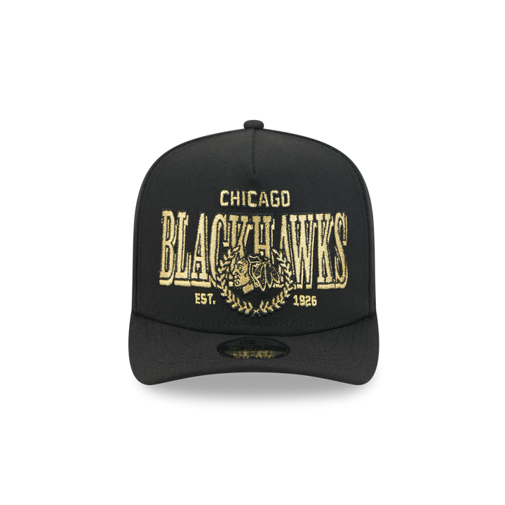 New Era Chicago Blackhawks 9FIFTY A-Frame Gold Laurel Snapback
