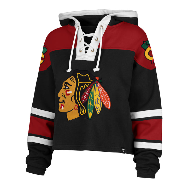 '47 Chicago Blackhawks Womens Cropped Superior Lacer Hood