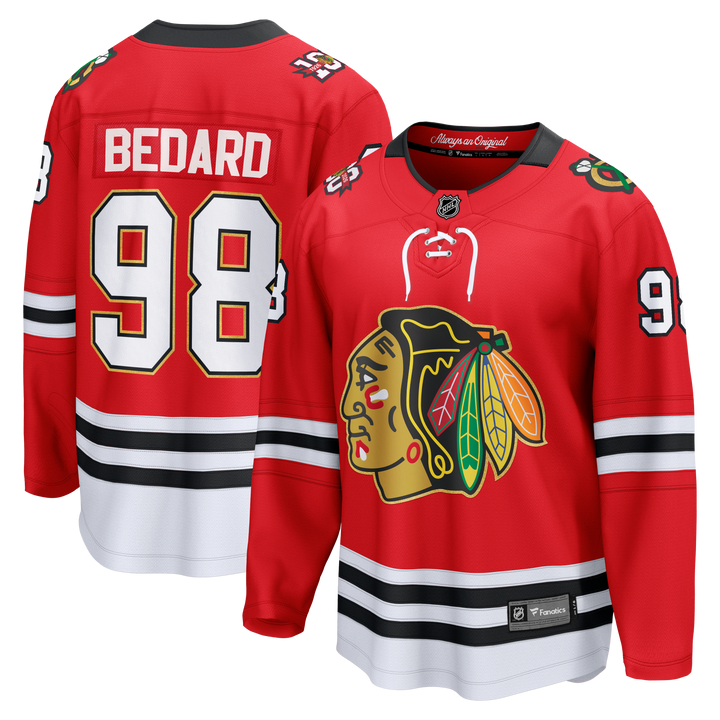 Fanatics Chicago Blackhawks Centennial Breakaway Replica Bedard Jersey
