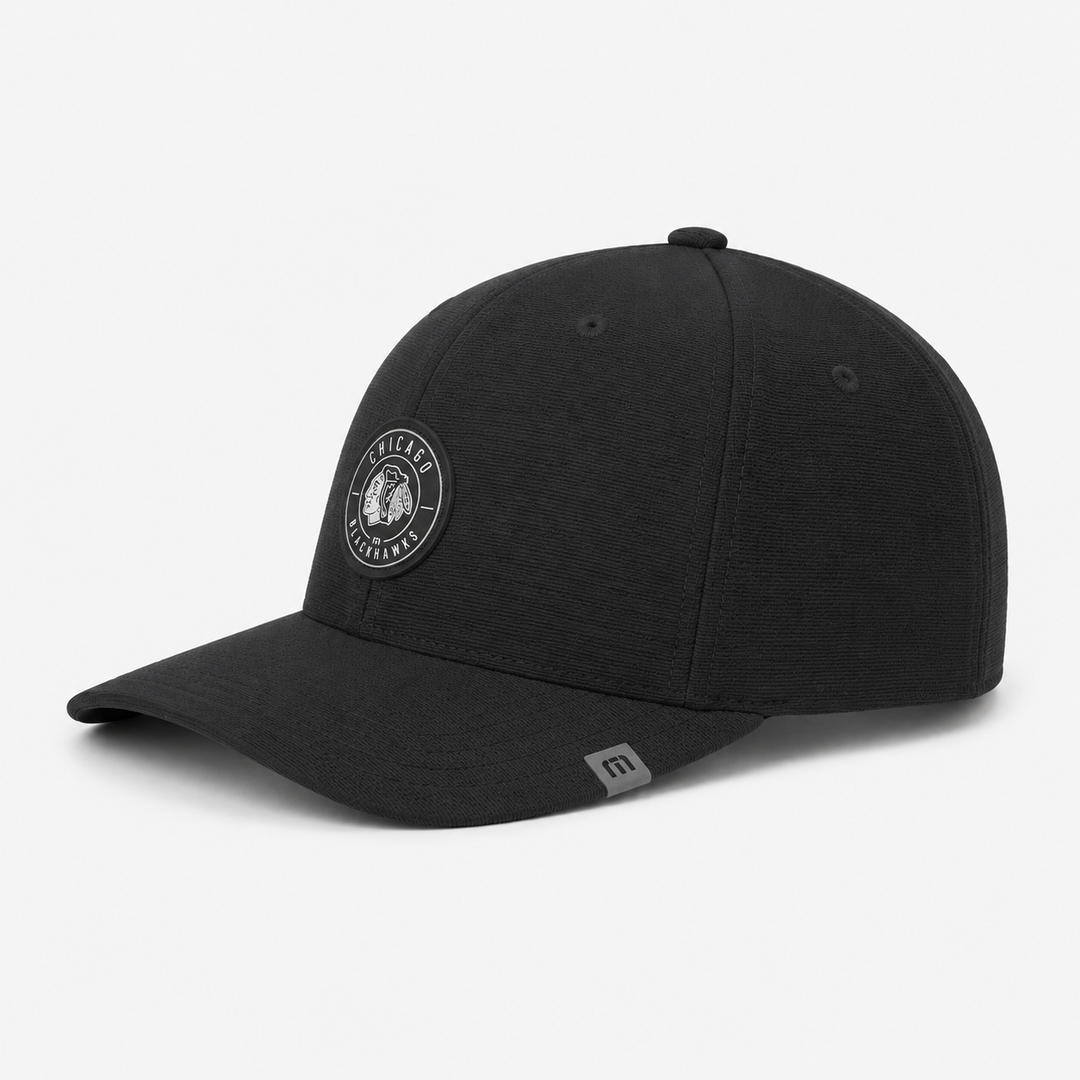 TravisMathew Chicago Blackhawks Bahamas Silicone Patch Snapback