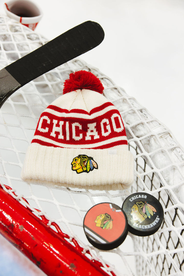 Chicago Blackhawks x Alice & Wonder Winter Classic Pillow Line Pom Knit