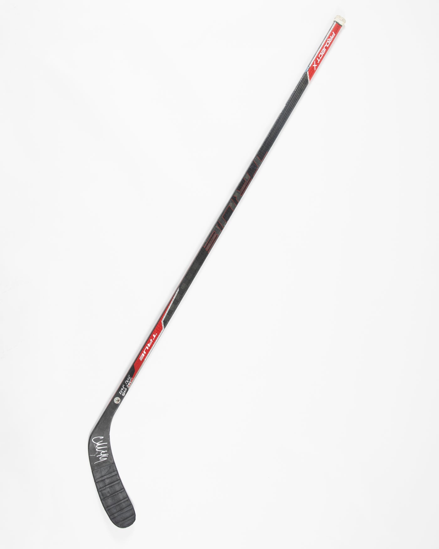 Autographed Chicago Blackhawks Calvin de Haan game used hockey stick - full hockey stick