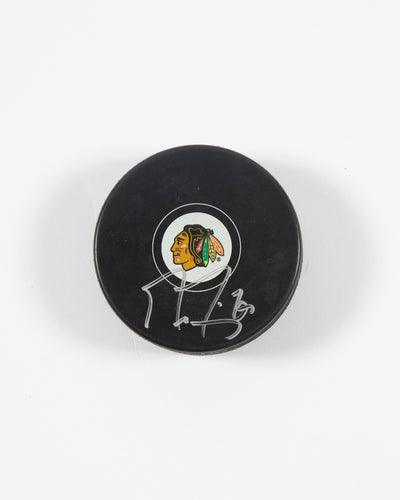 Seth Jones Chicago Blackhawks Autographed Reverse Retro Logo Hockey Puck